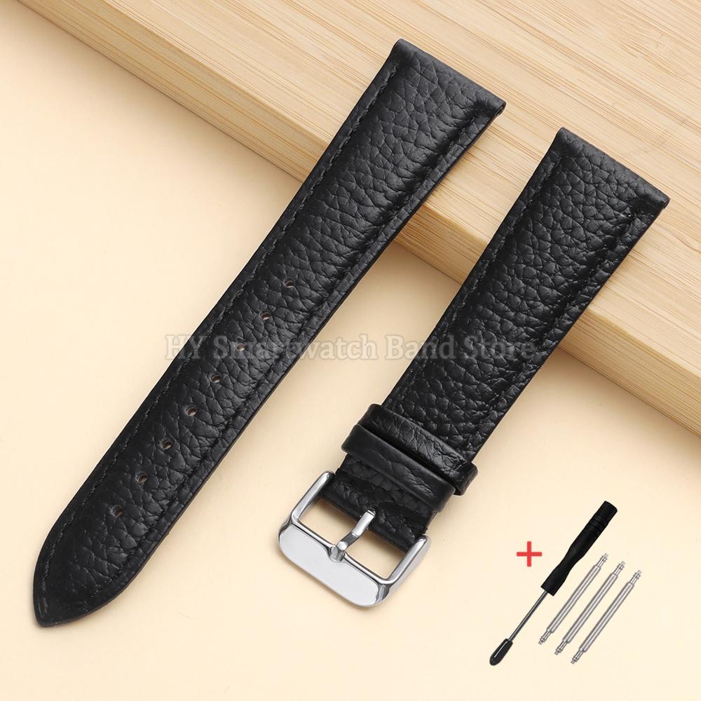 18mm 19mm 20mm 21mm 22mm Cowhide Leather Watch Strap for Seiko for Omega for Huawei Wristband Men Women Universal Sport Bracelet