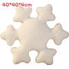 Modern Snowflake Plush Cushion With Pp Cotton Fill For Holiday Decor