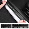 4Pcs Carbon Fiber Car Door Threshold Plate Stickers For Octavia MK2 MK 2 3 A5 A7 A8 Fabia Karoq Superb Rapid Kamiq Scala