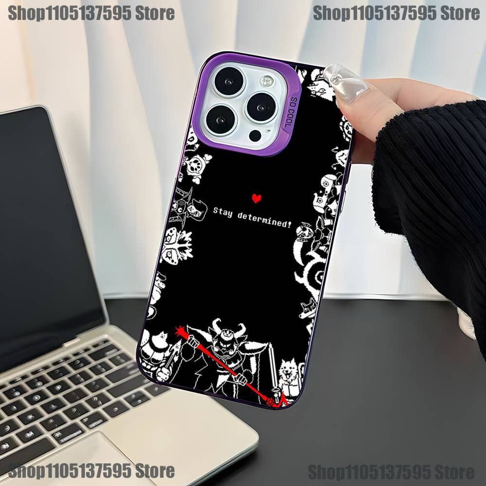 Game U-Undertale-es Phone Case For iPhone 17,16,15,14,13,12,11,Mini,Pro,E,SE4,XS,MAX Purple Candy Matte Cover