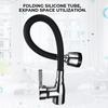Polished Chrome Black Single Handle Kitchen Basin Faucet 360Rotating Cold and Hot Water Mixer Tap Torneira Deck Mounted