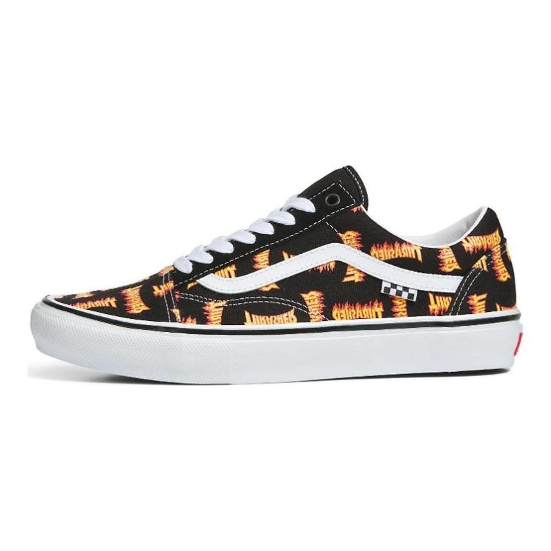 Vans Skate Old Skool Low-Top Unisex Skate Shoes Black Yellow VN0005W0BML 39