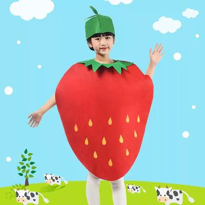 Pumpkin Fruit Vegetable Kids Costume Soft Cloak for Halloween School Performance Role Play Stage Party Christmas Decor