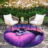 Runder Teppich mit Border Collie Muster, Teppich für Wohnzimmer, Schlafzimmer, Spielzimmer, Rutschfeste Bodenmatte, Weihnachtsgeschenke und Geburtstagsgeschenke.