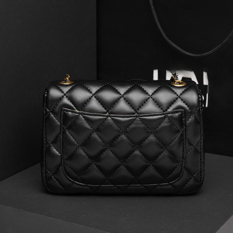 Bolso Cuadrado Gordo de Perla Dorada Bolso de Cadena Ringer de Primavera y Verano de Un Hombro Cruzado Bolso de Mujer Pequeño Fragante Estilo Extranjero