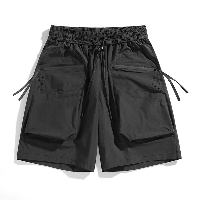 Summer Men's Workwear Shorts, Loose Straight Leg Casual Sports Shorts, Versatile Cropped Shorts