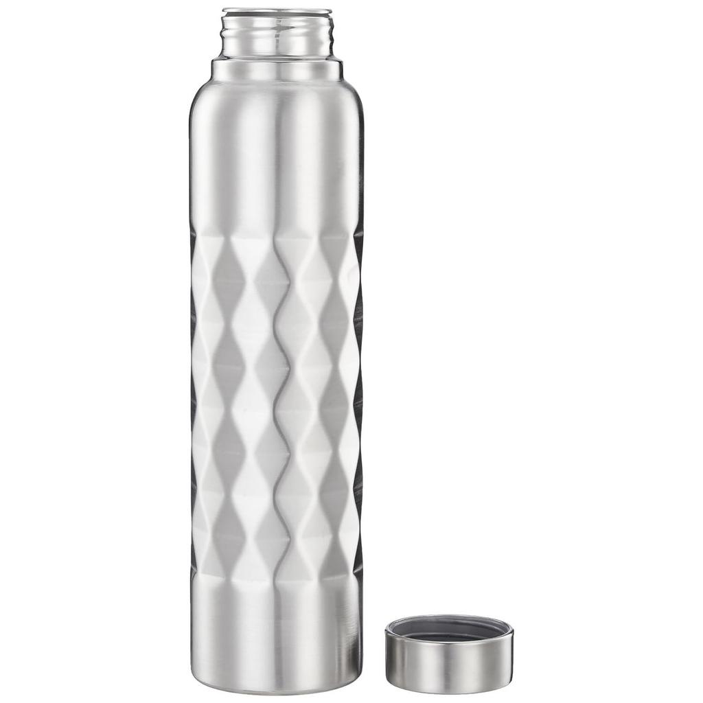 Stainless Steel Cubix Water Bottles Set of 3, 1L Each | Rust-Resistant, Shatter-Proof, Spill-Proof | Food Grade Steel | Office, School, Travel |