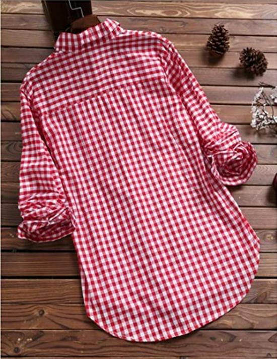 Retro Plaid Lapel Long Sleeve Shirt In Stock (2026)