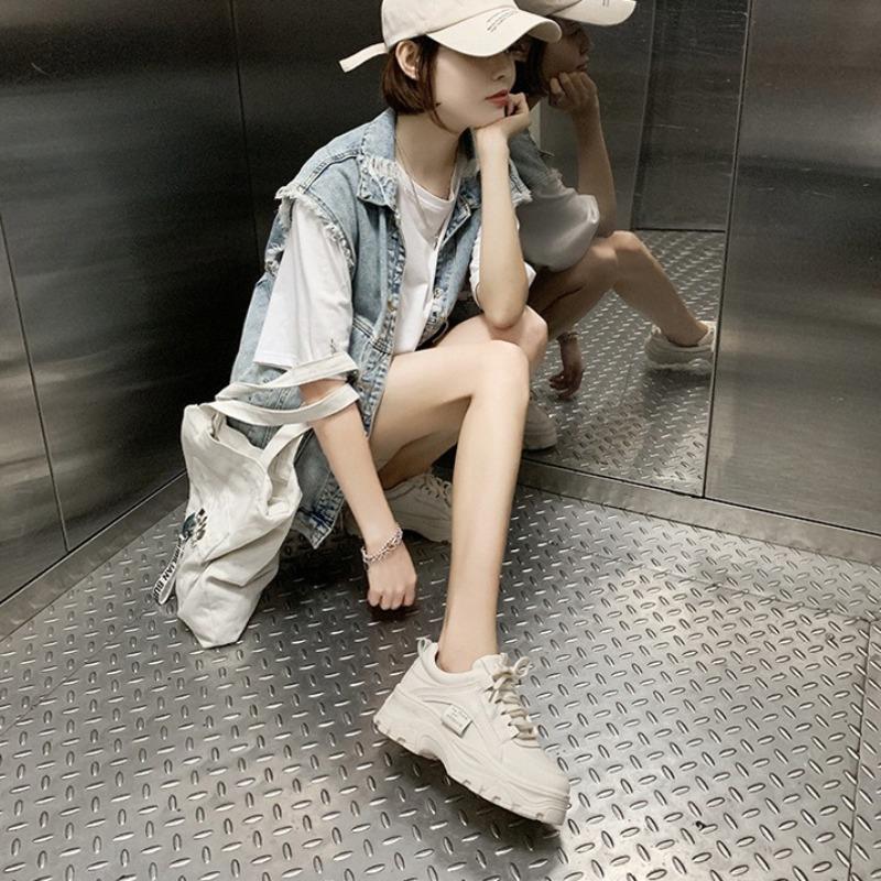 Fashion Casual Shoes Women's Chunky Sneakers White Shoes Autumn New Breathable All-match Vulcanize Shoe Zapatos De Mujer Female Footwear