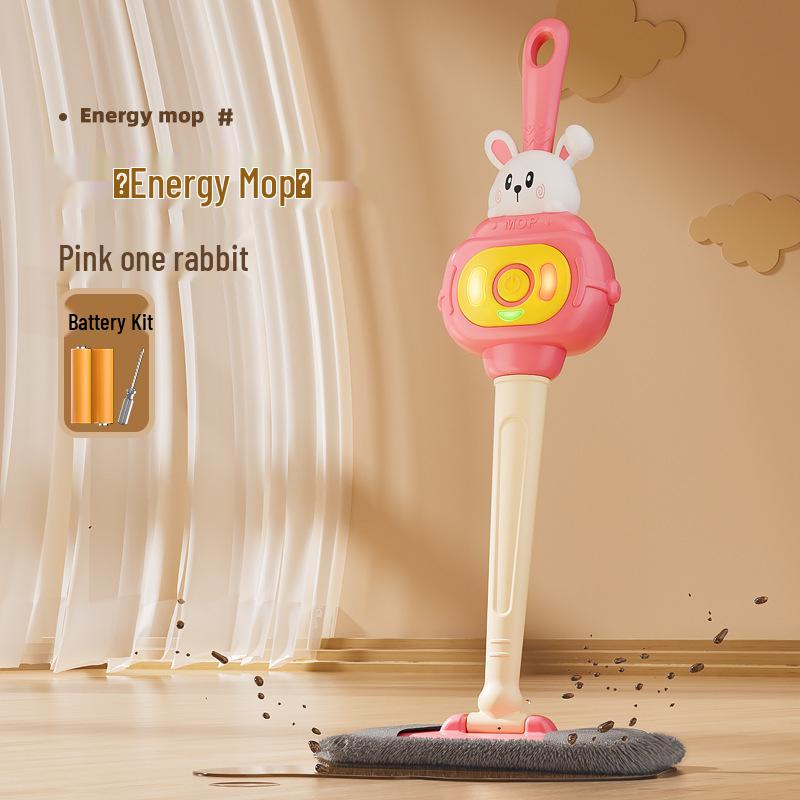 Interactive Children s Electric Mop Toy with Sound & Light - Educational Role-Playing for Boys & Girls