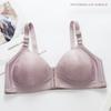 Women's Underwear Large Size Front Buttoned Bra Thin Without Steel Ring Gathered Anti-sagging Breathable and Comfortable