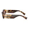 MIU MIU Logo Irregular Shape Sunglasses Men Sunglasses Tortoise 116415984