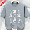Casual Style Summer Shortsleev GamerS Ideal Day Graphic TShirt Relaxed Stylish Otaku Simple Printed Tops Ropa Hombre Unisex Tee