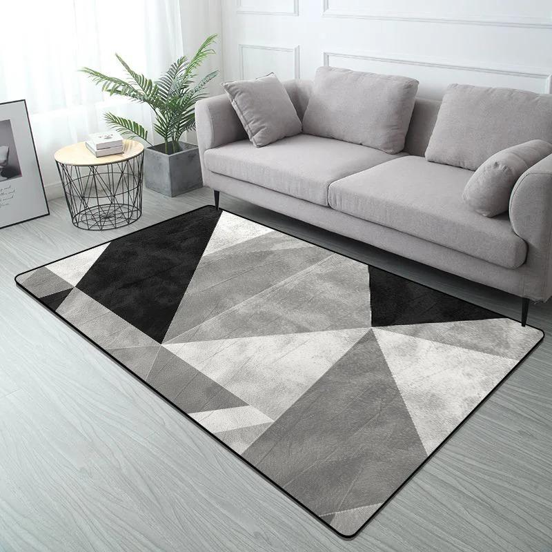 

Modern Geometric Light Luxury Large Carpet for Living Room Home Decoration Sofa Area Rugs Non-slip Bedroom Rug Washable Door Mat 40X60cm