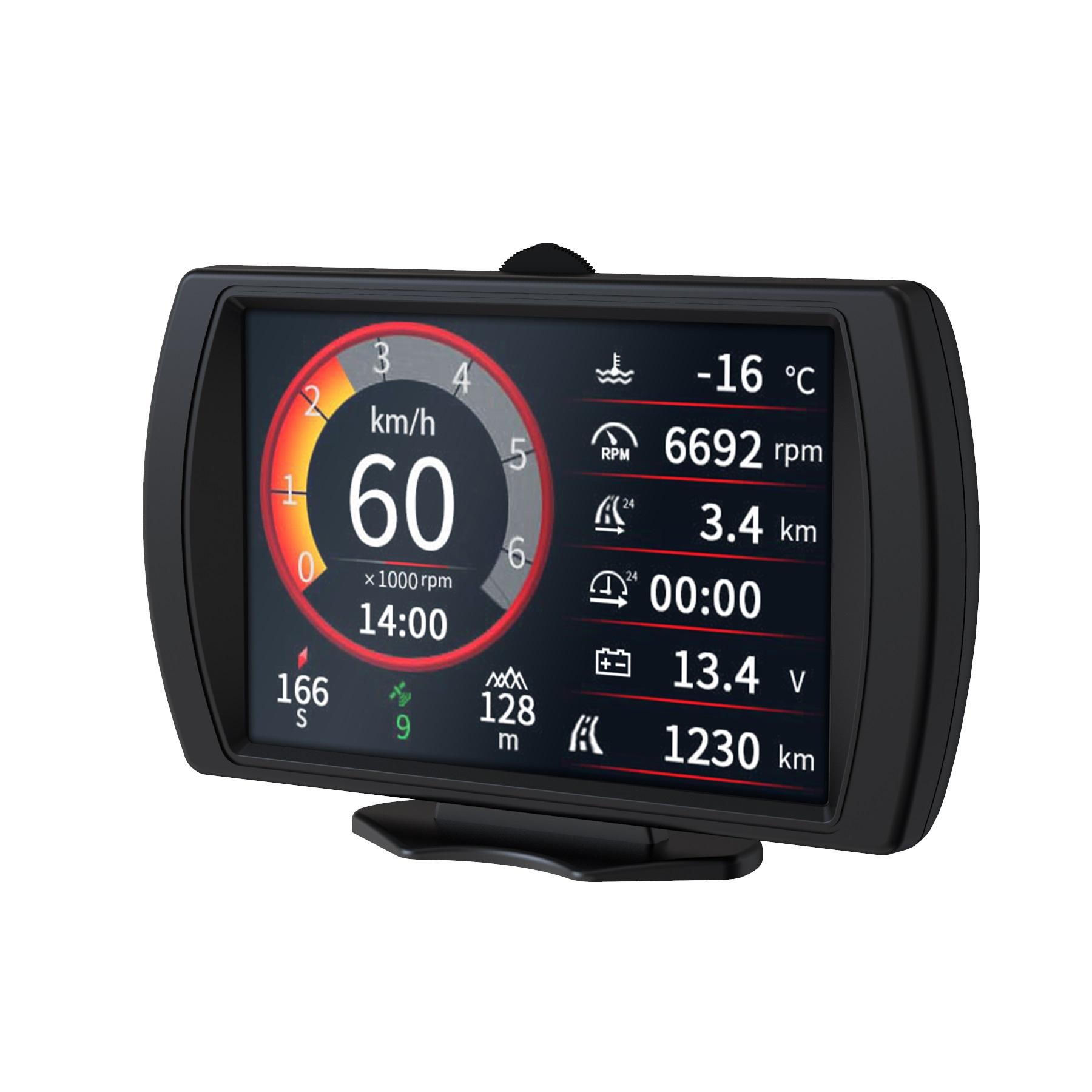 

MRCARTOOL M90 Автомобильный интеллектуальный прибор сопровождения, интеллектуальный проекционный дисплей, GPS-компас, OBD, измеритель уклона