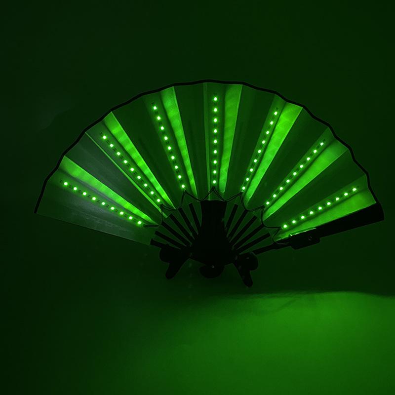 Luminous Foldable Glow Fan for Festivals & Raves
