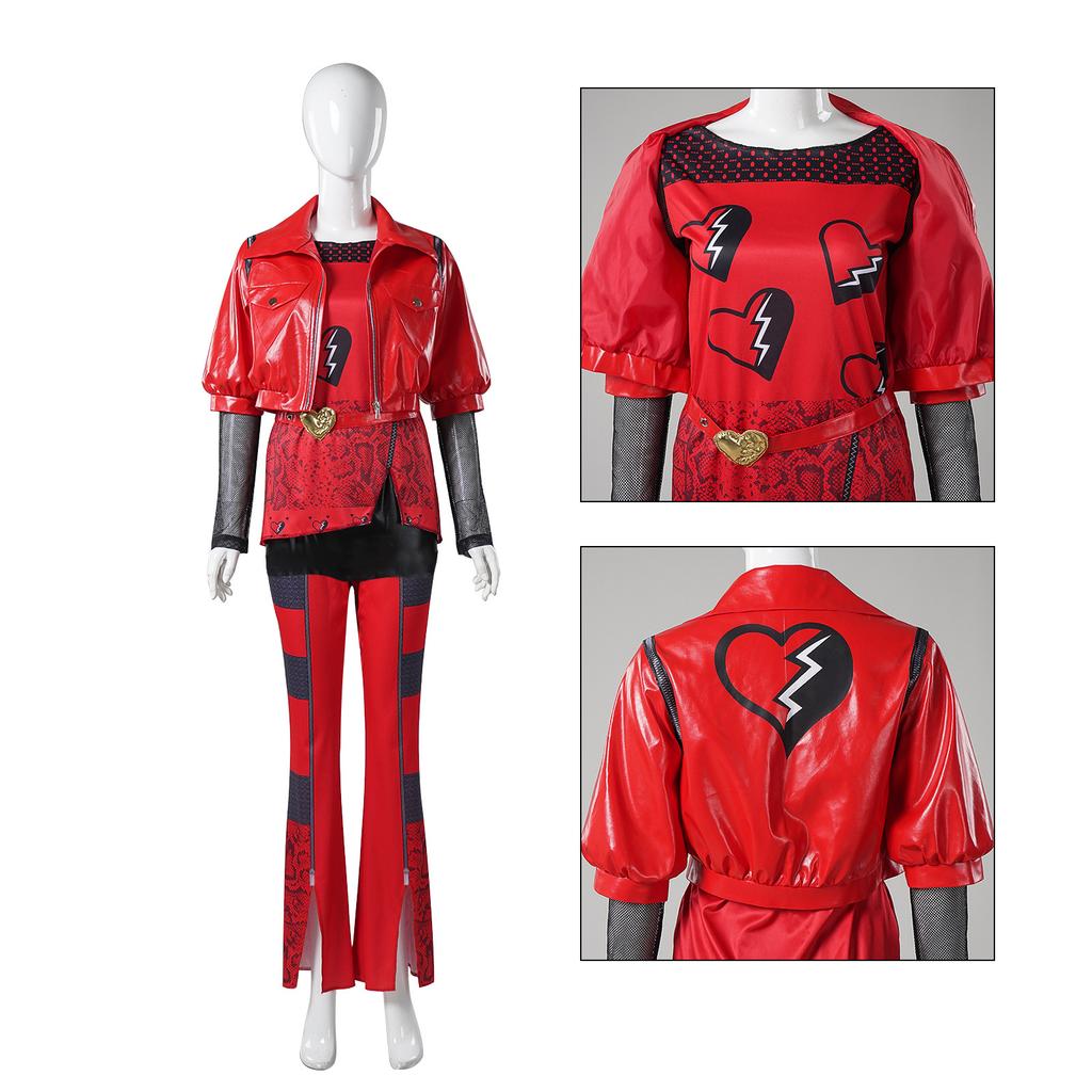 Descendants 4 Rise of Red Cosplay Costume, Red Queen Kids Stage Full Set
