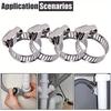 50 Stk Rustfrit Stål 6mm Til 12mm Slange Rør Klemmer Clips Fastgørelse