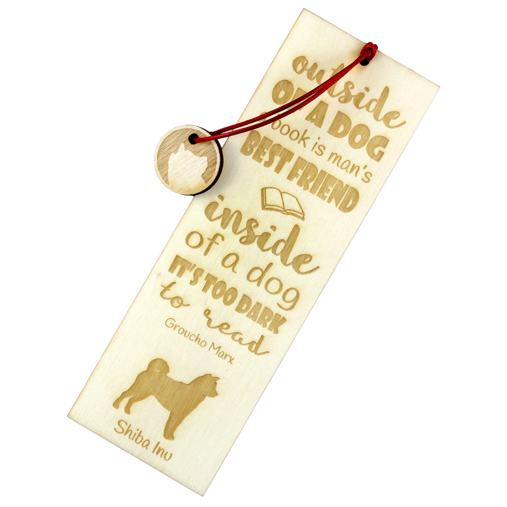 

Shiba Inu, Japanese Small Size Dog, Japanese Brushwood Dog - dog bookmark, personalized bookmark, gift for bookworm from Art-Dog brand