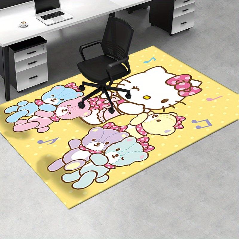 Office Rug Hello Kitty, Friends Anti-Slip Rug, Machine Washable for Living Room, Bedroom, Office, Multiple Sizes, Bedroom Mat, Decorative Mat, Durable