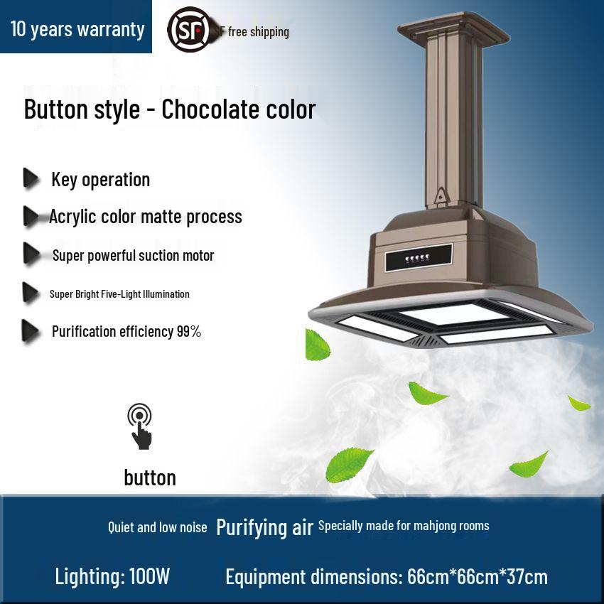 Powerful Air Purifier & Chandelier for Smoke Reduction in Mahjong Parlors and Entertainment Rooms Self-Installation