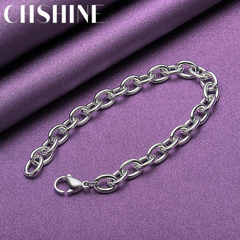 CHSHINE 925 Sterling Silver Chain Bracelet For Women Wedding Party Fashion Charm Jewelry