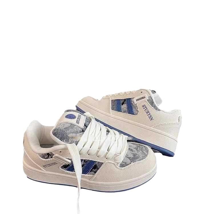 Board Shoes Women's Sneakers Platform Retro Denim Bread Shoes Tide