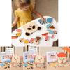 Holz-Tier- und Charakter-Gesichtsausdruck-Puzzle für Kinder, Lern-Gehirnjoggel-Spielzeug