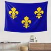 1 Stück Königsflagge von Frankreich Wandteppich Wandbehang Französisches Lilien-Design auf Marineblau Premium Horizontal Wand Schlafsaal Dekor