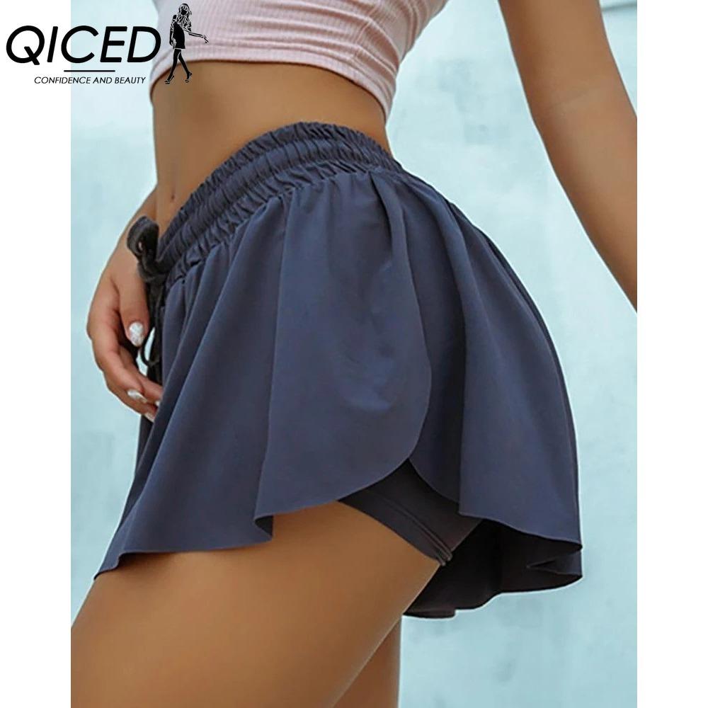 QICED Saia Feminina da Moda Casual Verão Primavera