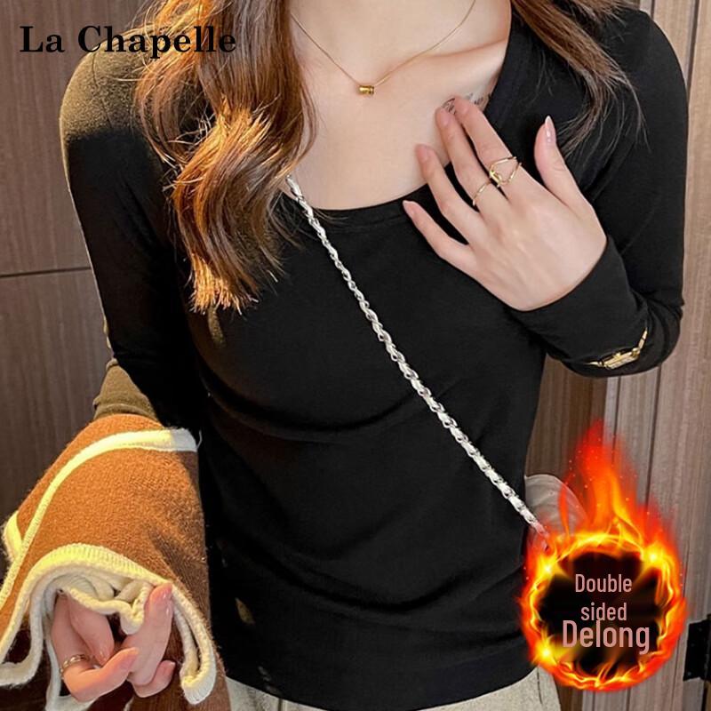 La Chapelle Women s Thermal U-Neck Long Sleeve T-Shirt S