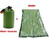 Portable Waterproof Emergency Survival Sleeping Bag Outdoor Edc Camping Gear Thermal Sack First Aid Rescue Kit Mylar Blanket 4