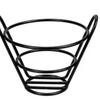 American Cutlery French Fry Basket, Snack Basket, Fried Snack Basket, Chicken Wing Double Ear Black Small Fry Basket, Food Storage Rack
