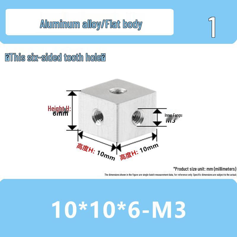 Aluminum Alloy Cross Clamp for Round Shaft Positioning