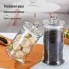 Large Capacity Transparent Glass Tea and Cereal Storage Can for Kitchen