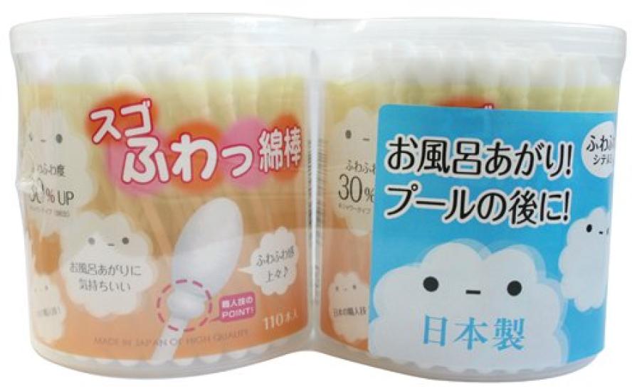 

Sanyo Sugofuwa Cotton 110 swabs x 2 packs Swabs, белый