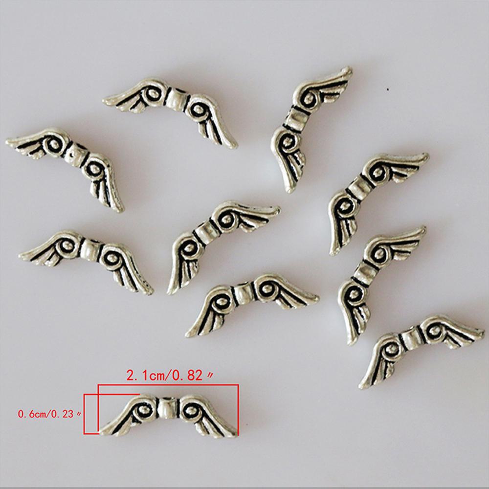 1 Box 14-26mm Angel Wing Spacer Beads Tibet Retro Silver Jewelry Making Findings 1 Box 14-26mm Angel Wing Spacer Beads Tibet Retro Silver Jewelry Making Findings