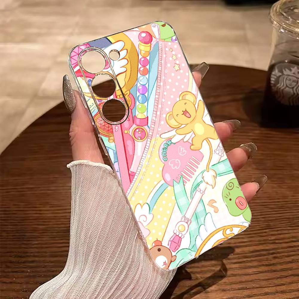 Anime-Karten-Mädchen-Sakura Handyhülle für Samsung Galaxy A71, A70, A52, A51, A40, A30 Transparente Hülle