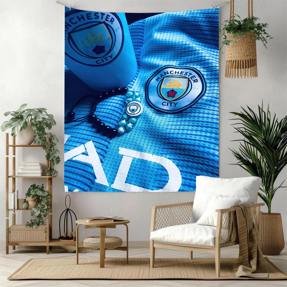 Decor perete Manchester City Tapiserie Artă Pentru Memorial Animale de Companie Petrecere de Ziua de Naștere Nuntă Fundal Cadou de Familie