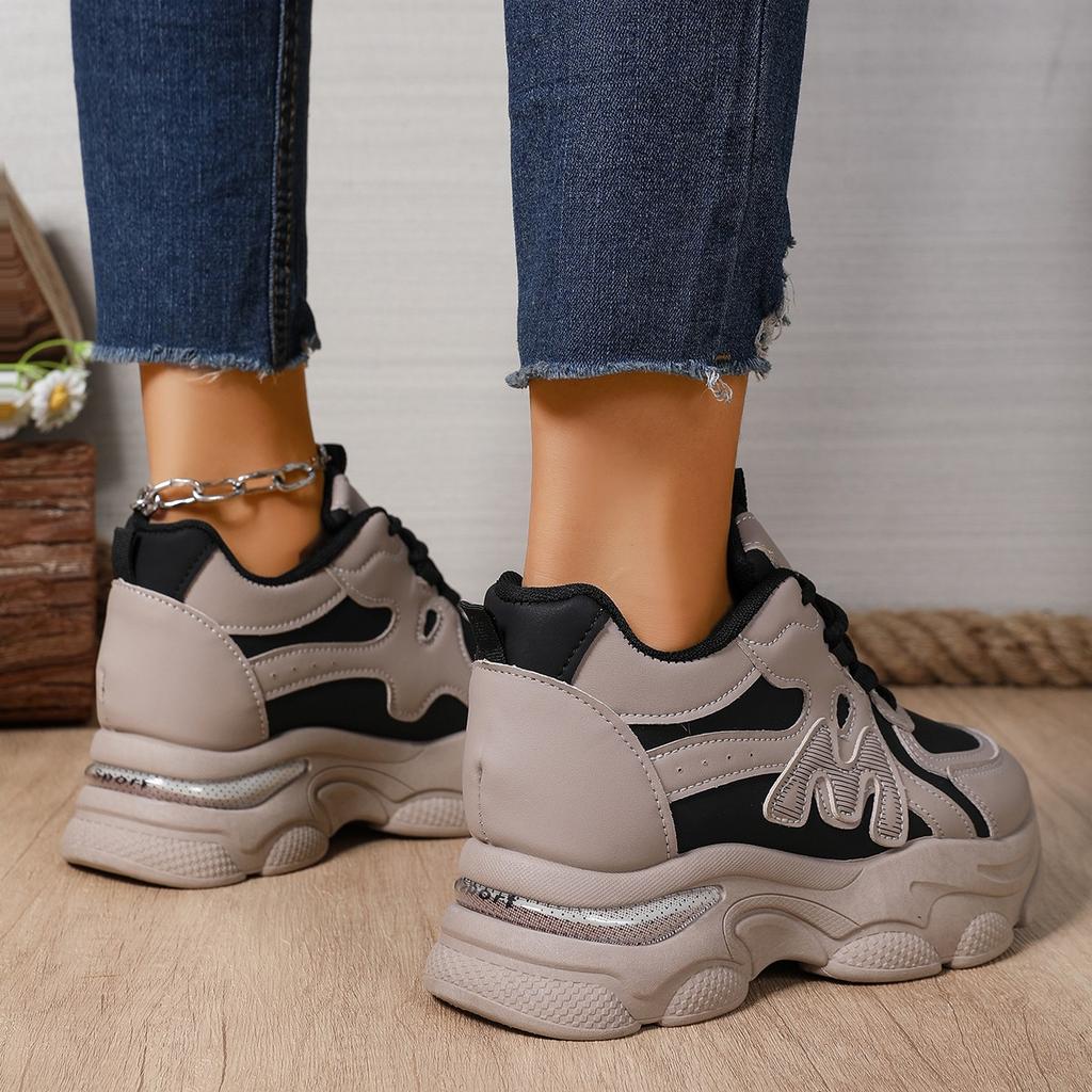 Fashion Women's Chunky Sneakers  Breathable Mesh Platform Sports Shoes Woman Fashion Lace Up Thick Sole Casual Shoes Mujer 2025