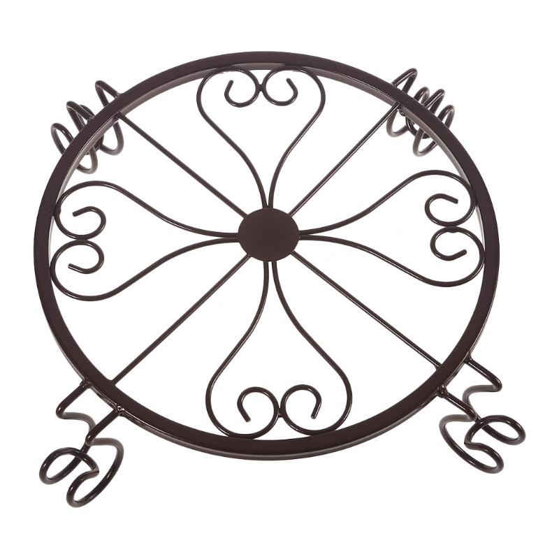 

Vintage Style Metal Plant Stand Flower Pot European Flower Pot Display Holder Shelf Home Garden Balcony Simple Design 1 бронзовий