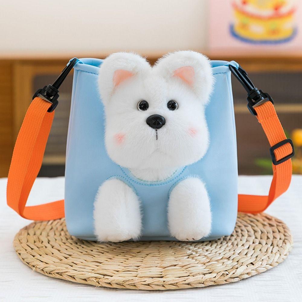 Collection Plushie Doll Fur Bag Shoulder Bag Stuffed Running Dog Knapsack  Girlfriend