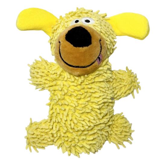 

Squeaky Dog Toy Plush Stuffed Mop Dog Chew Toy Interactive Puppy Teething Toy for Small Medium Large Dogs жёлтый