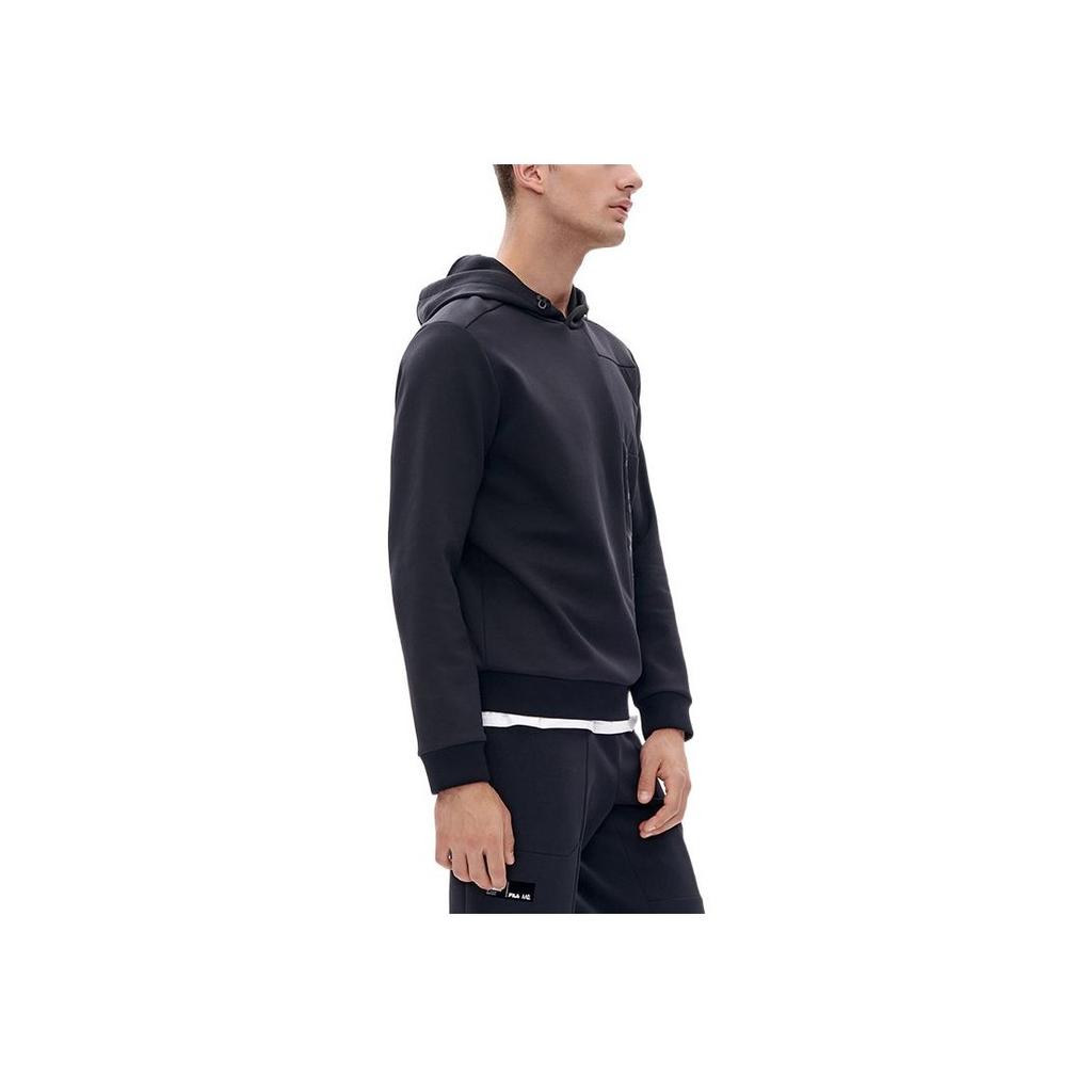 Fila Athletics Basic Logo Casual Sports Knit Hoodie Men Hoodies Deep-Black A11M231211F-BK