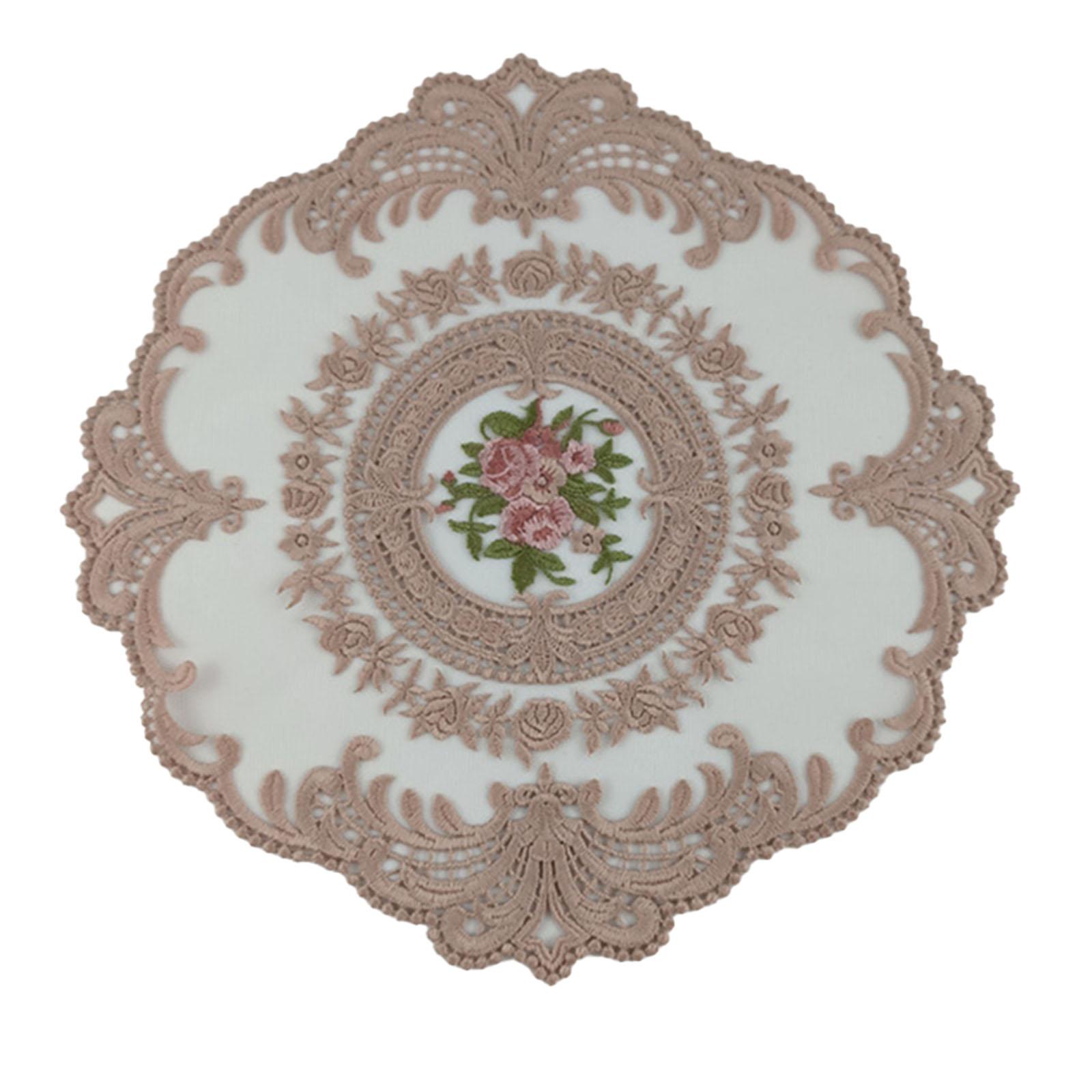

Кружевная подставка на 10 грамм, 28*28 см, цвет бобовой пасты, светло-коричневый G