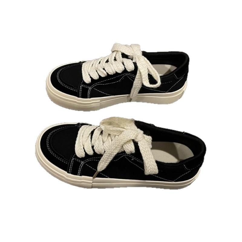 Thin canvas shoes spring and autumn new shoes retro breathable platform casual niche board shoes
