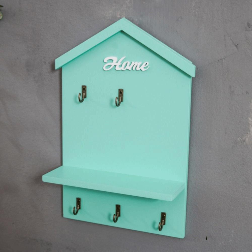 5 Hooks Doorway Storage Rack Handmade Hanging Key Holder Creative Keys Organizer Apartment