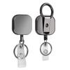 Retractable Lock Heavy-Duty Keychain with Smooth Retractable Reel Mechanism Adjustable Wire Rope Length Belt Clip