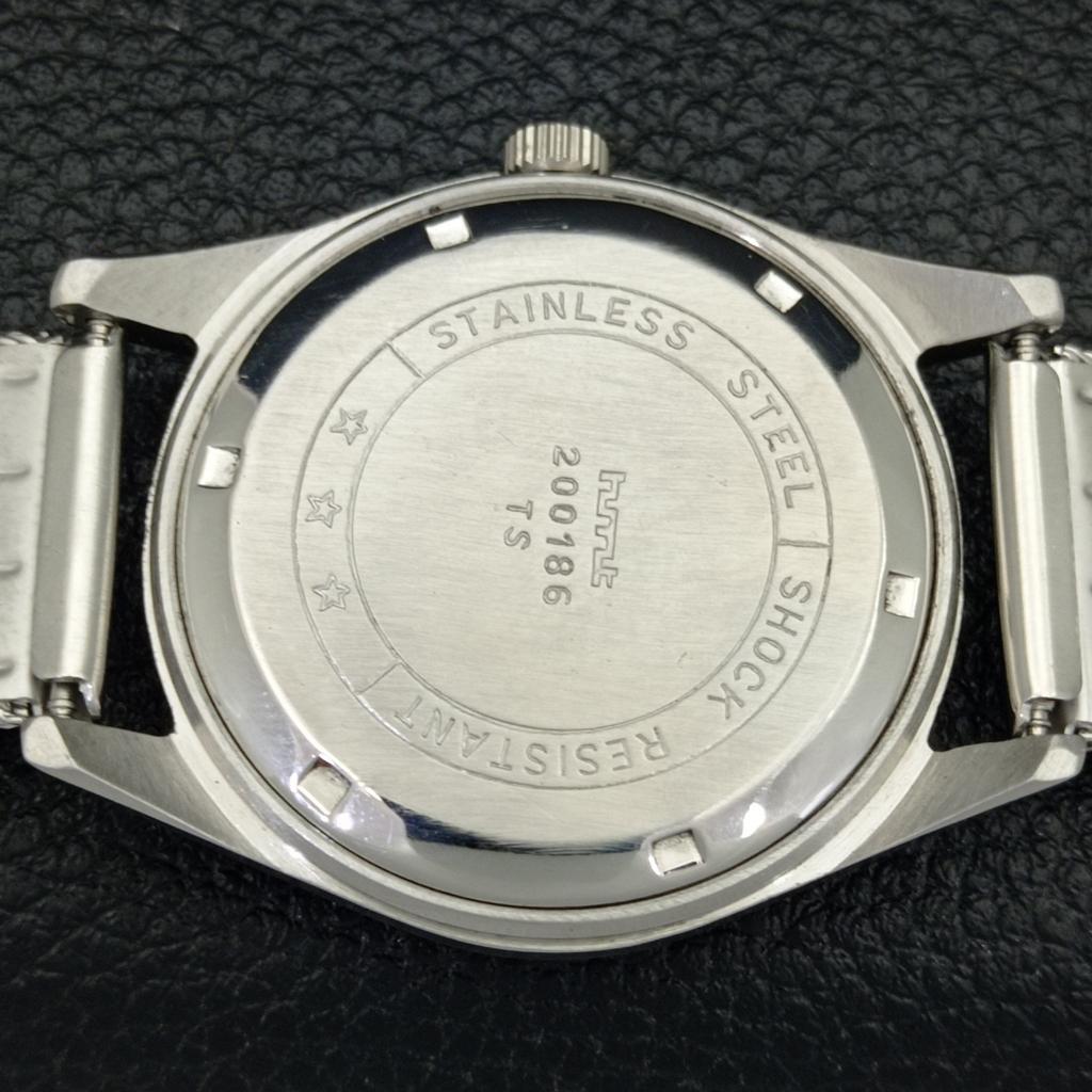 Gebrauchte indische Herrenuhr HMT Janata mit Handaufzug und weißem Zifferblatt, A432523-2