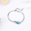 Pulseira de Chinelo de Cristal da Moda Europeia e Americana: Zircônio Azul com Cravejado de Diamantes Feminino